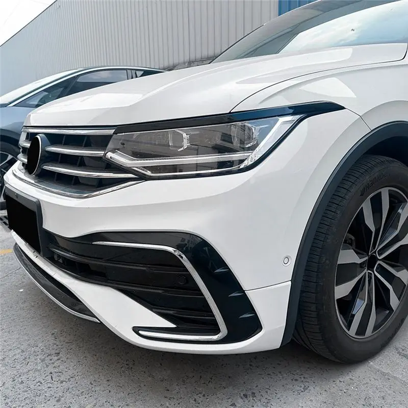 Reliable For VW Tiguan MK2.5 2021-2023 Car Headlight Eyebrow Cover Trim Accessories Car Lamp Eyelid Cover