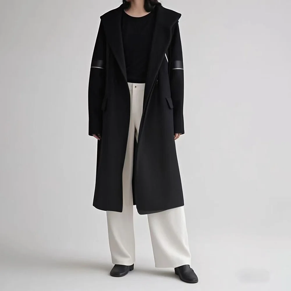 

Spring And Autumn New Men's Solid Color Trousers Hooded Windbreaker Retro Fashion Trend Leisure Loose Simple Oversize Men's Tops