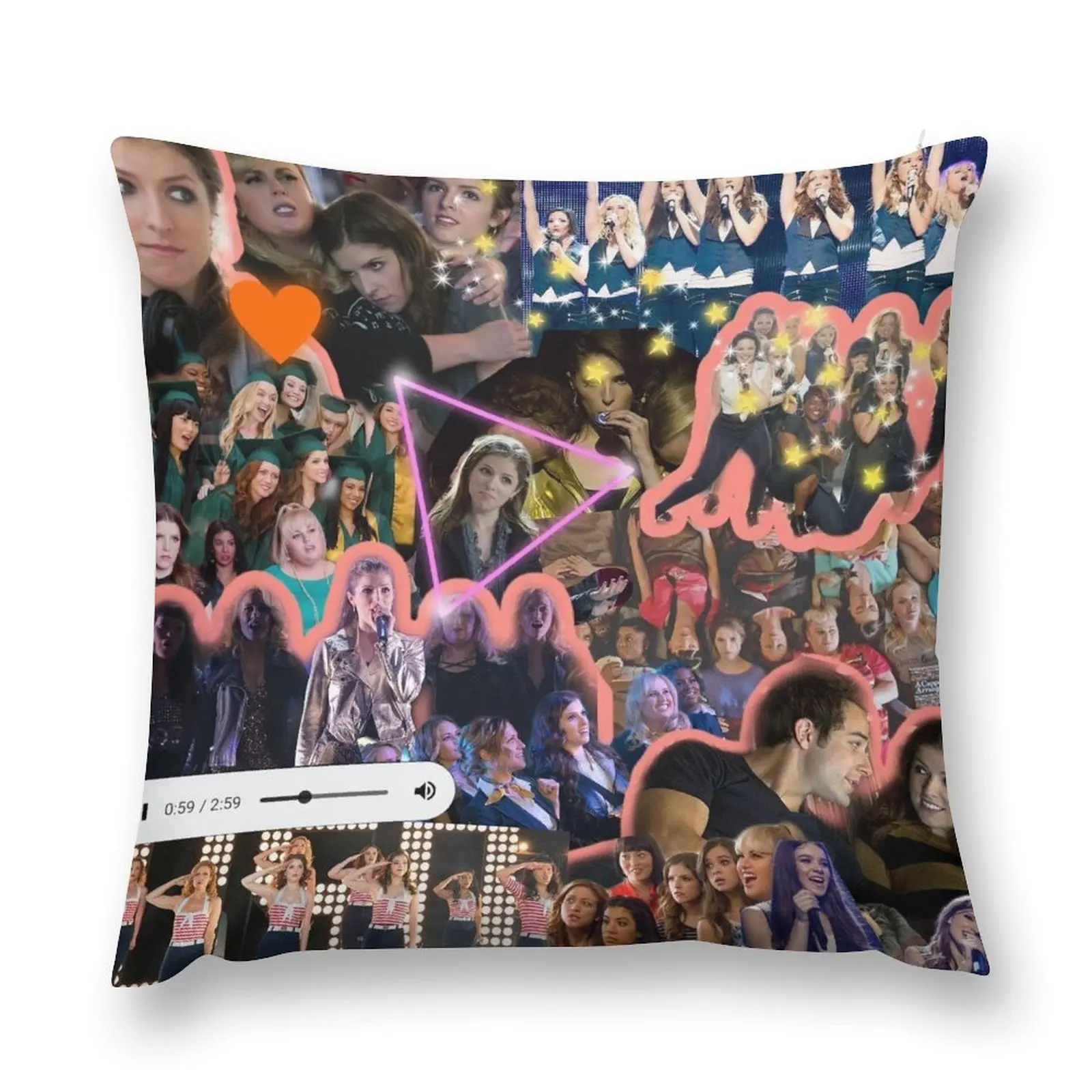 

Pitch Perfect Collage Throw Pillow Room decorating items Decorative Cushion Cover Cushions Embroidered Cushion Cover pillow