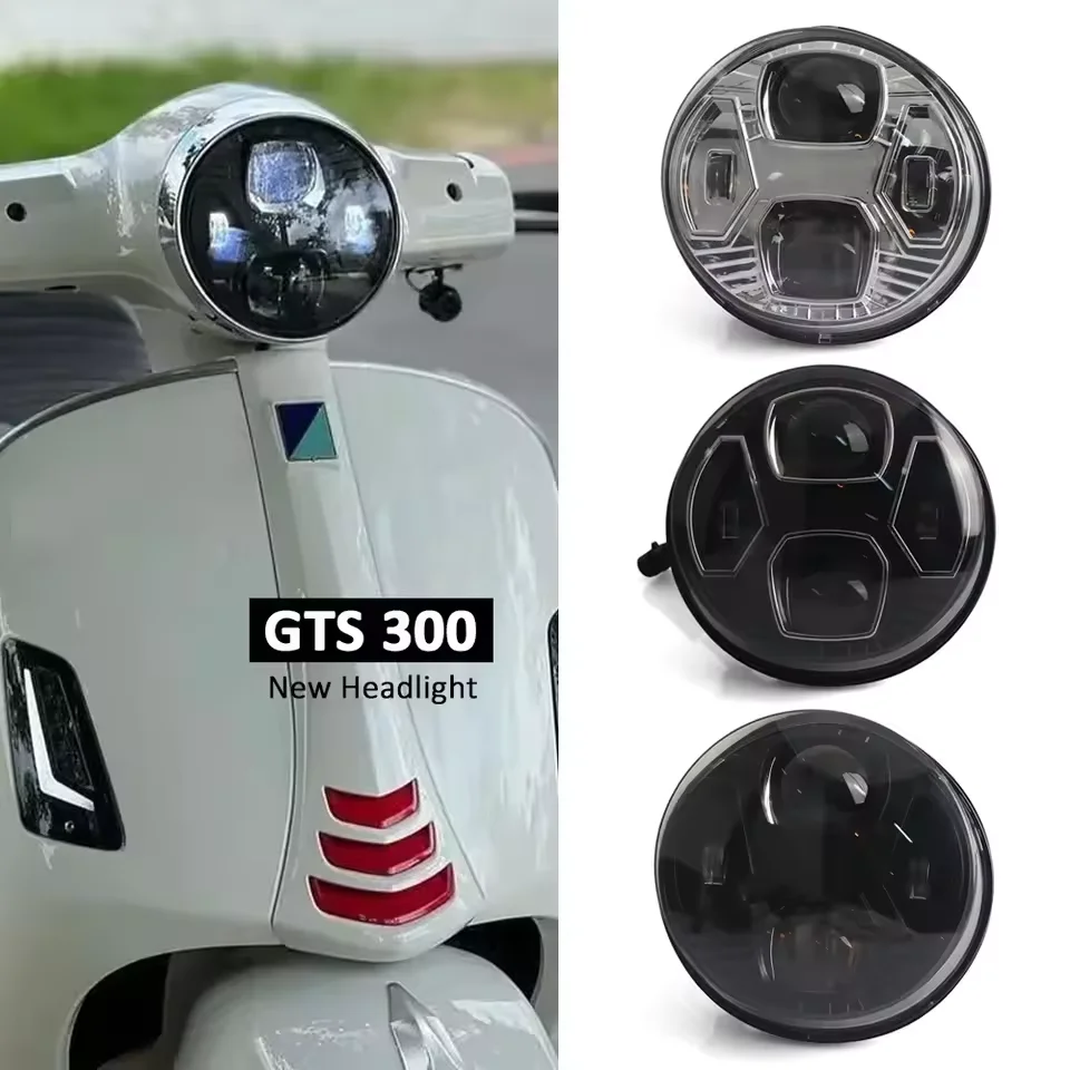 

Motorcycle lights Accessories Headlights Assembly For Vespa GTS 300 GTS300 gts300 Black Chrome Plastic Shell Headlights Kit