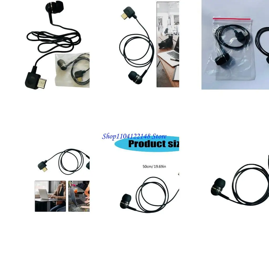 P9FA Single Side Earphone Type C Connectors Control Clear Sound Quality