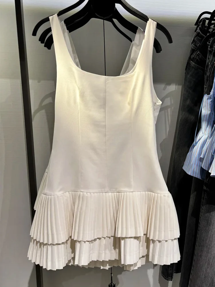 여성의 섹시한 파티 세련된 민소매 캐미 드레스 솔리드 핑크 Draped 지퍼 미니 짧은 드레스 패션 2025 여름 Vestidos