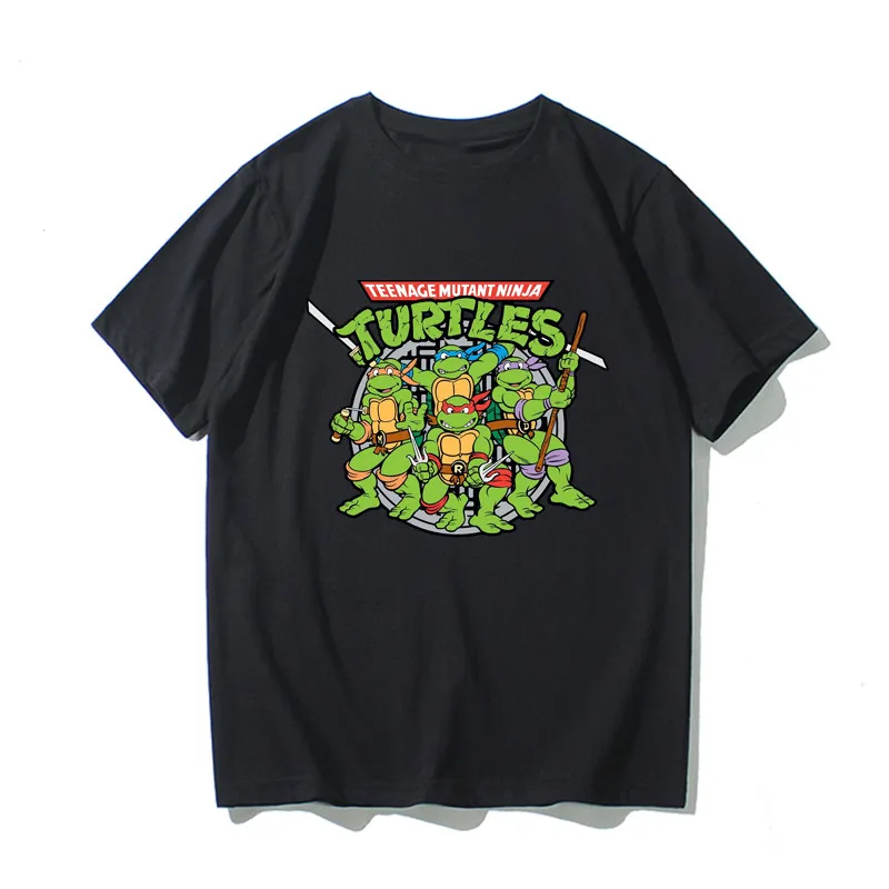 Teenage Mutant Ninja Turtle (TMNT) Retro Animated Kids' Adult Fashion Casual Pure Cotton T-Shirt