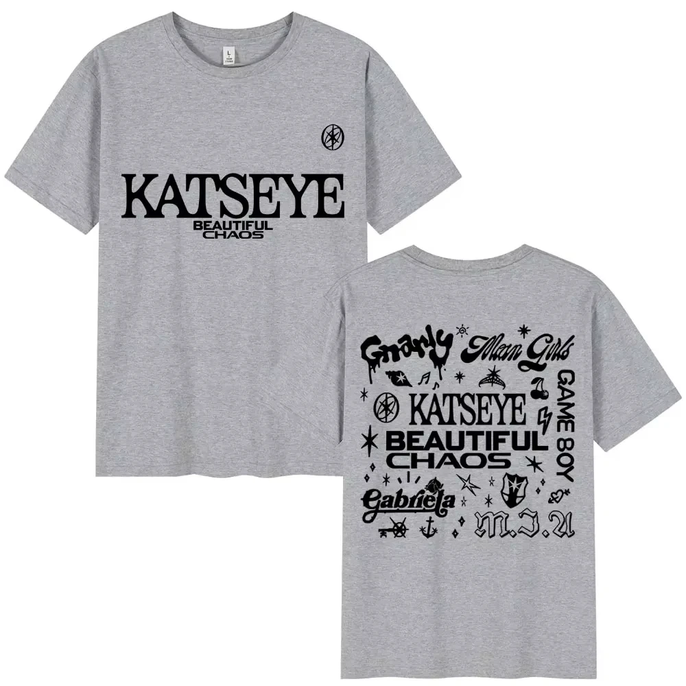 الكورية Katseye جميلة الفوضى جولة تي شيرت Kpop خمر موضة Harajuku Kawaii تي شيرت المرأة Y2K الملابس المشجعين الهدايا