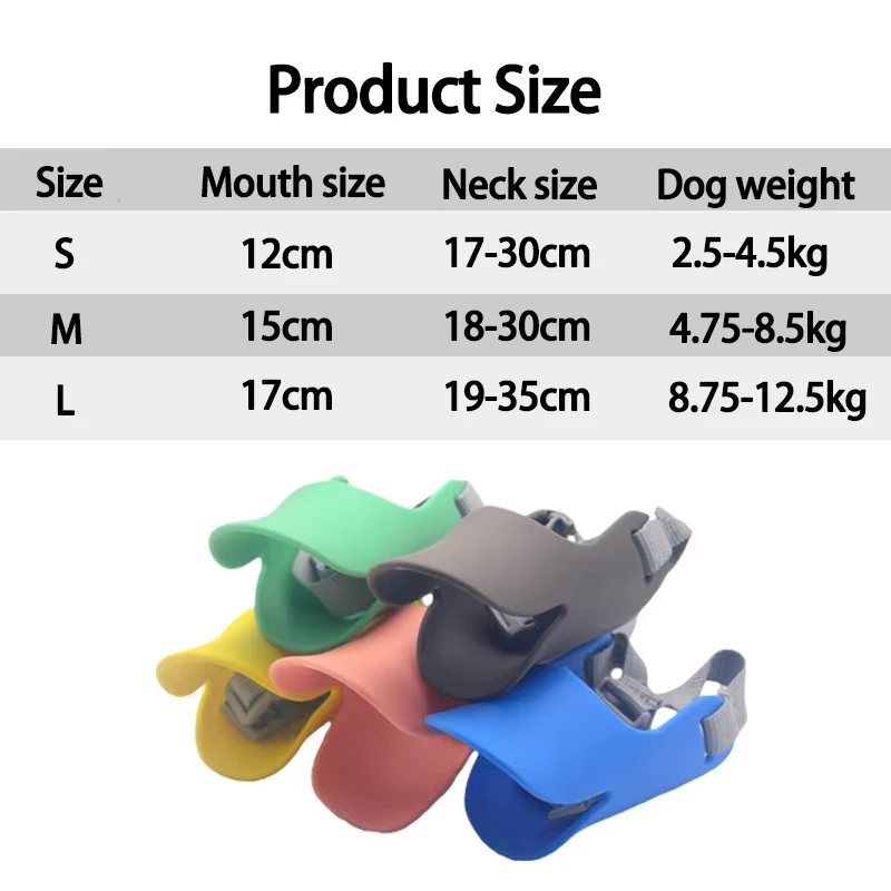 Dog Muzzle Silicone Duck Muzzle Mask for Pet Dogs Anti Bite Stop Barking Small Medium Large Dog Mouth Muzzles Pet Dog Supplies