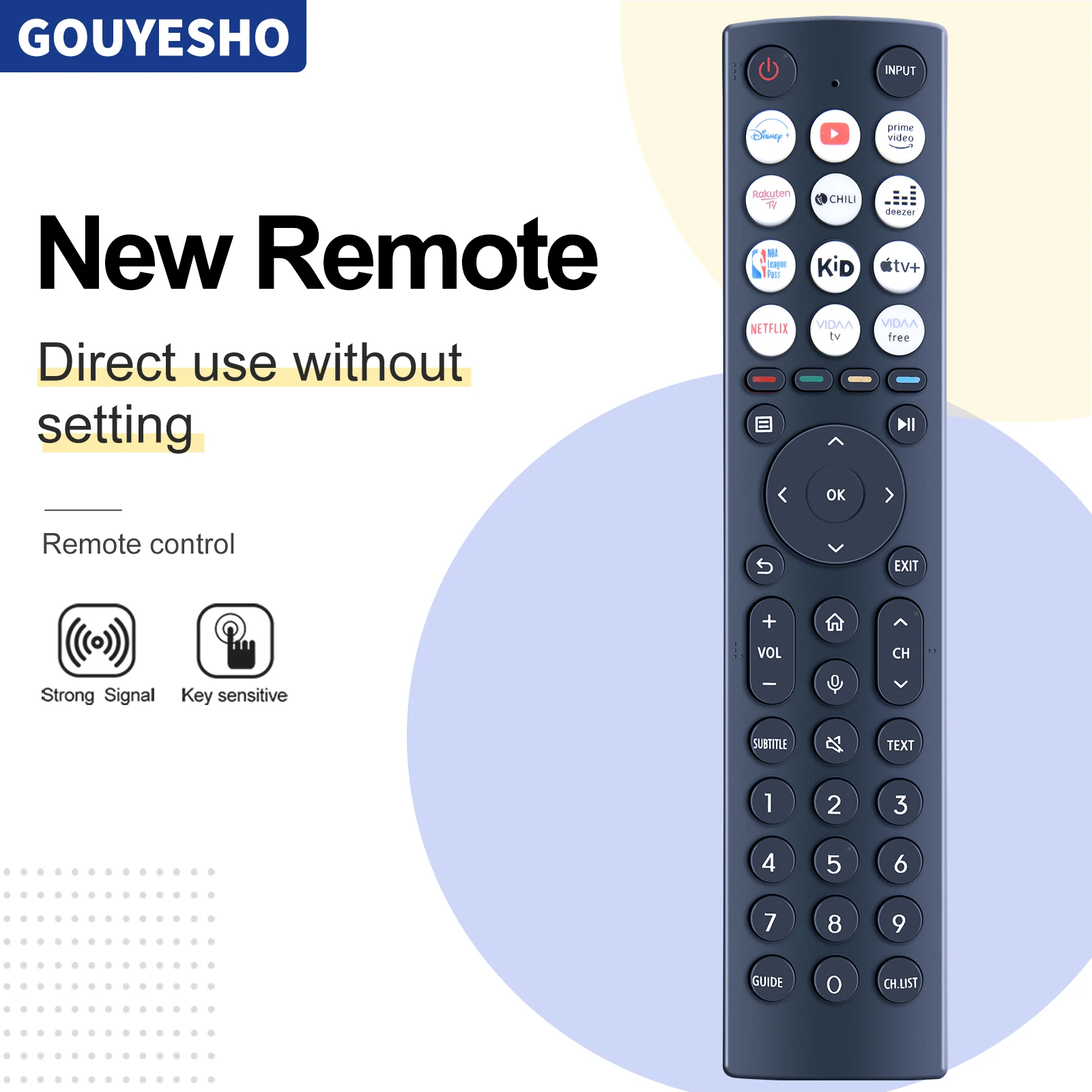 New ERF3D86H Remote Control For HisenseSmart  TV 48A85H 65A9H 55U7HQ without Voice