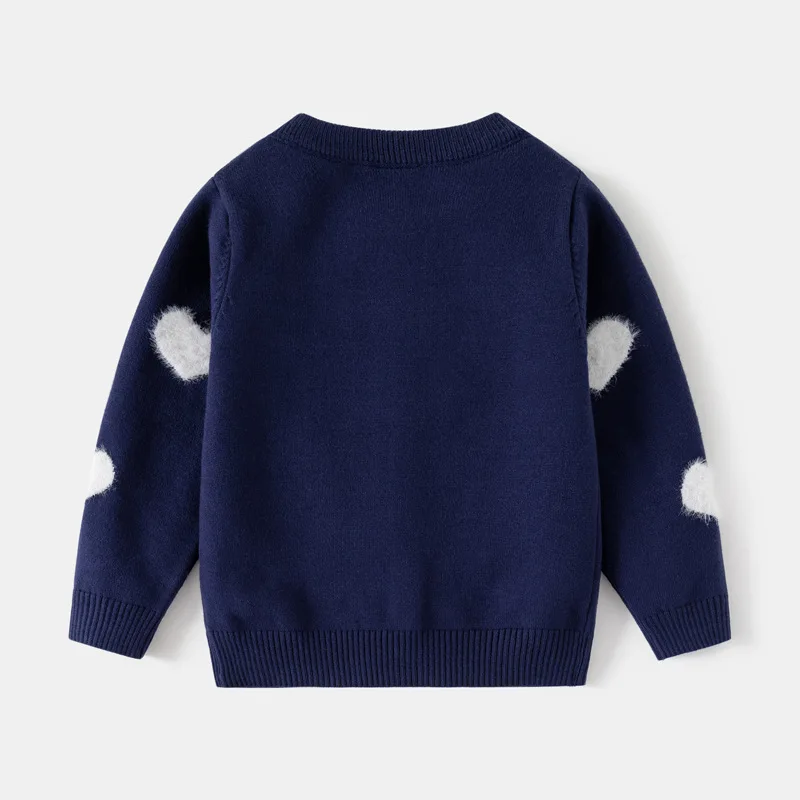IYEAL Spring And Autumn Kids Girls Clothing Sweater Cardigan Jacket Baby Girl  Korean Version Bow Fashionable Knitted Sweater