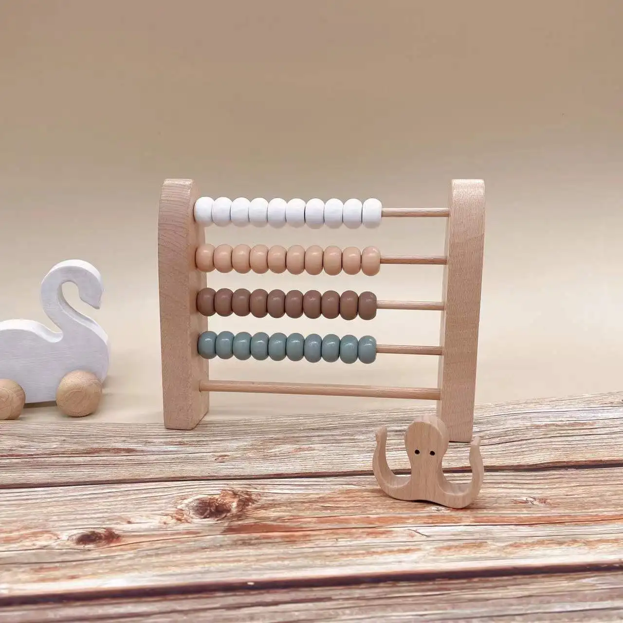 

Beech Wooden Beads Abacus Baby Kids Counting Toy Craft Early Learning Educational Toys Nursery Baby Room Decor Decoration