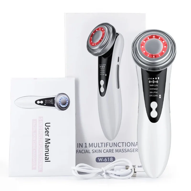 EMS مدلك الوجه مصباح ليد العلاج سونيك أيون الاهتزاز شد الجلد شد الوجه المضادة للتجاعيد جهاز الجمال أداة العناية بالبشرة