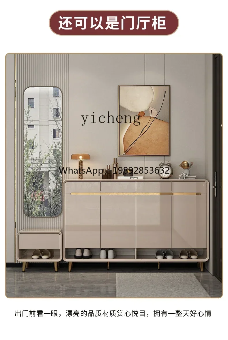 shoe cabinet, high-end entrance cabinet, stool against the wall storage locker