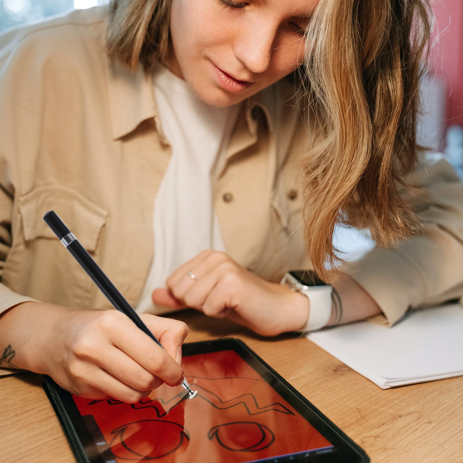 

Writing Pen Capacitive Child Tablet Stylus Magnesium Alloy Pens for Touch Screens Convenient