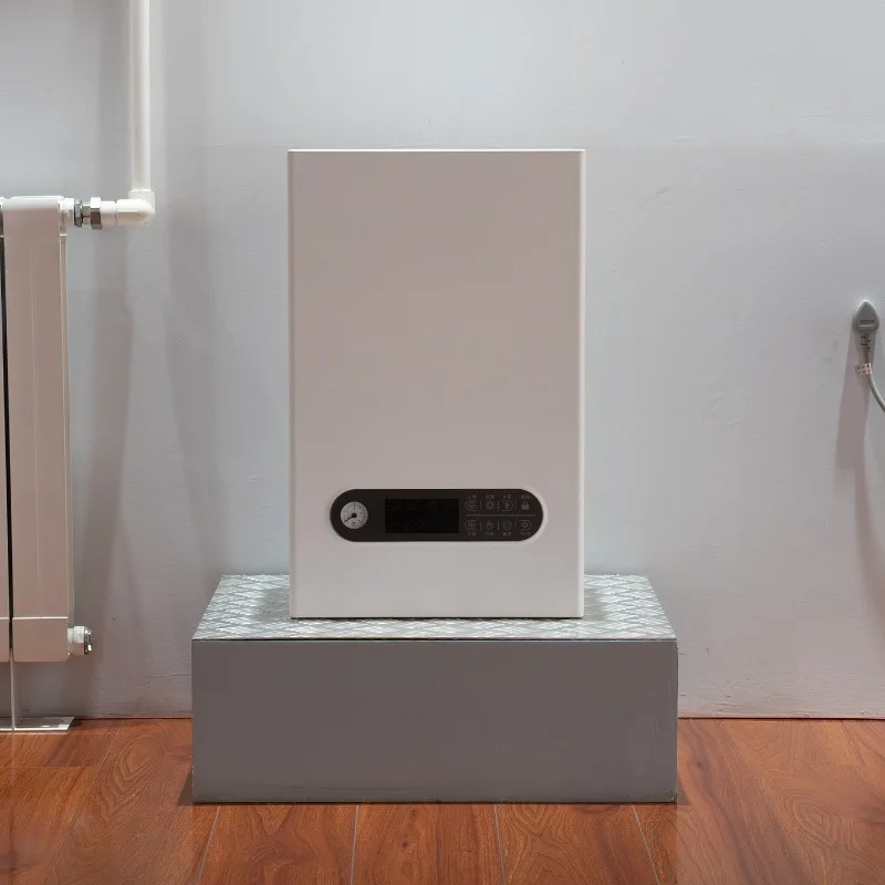 Closed-type electric wall-mounted boiler, assisting in household heating and centralized heating systems