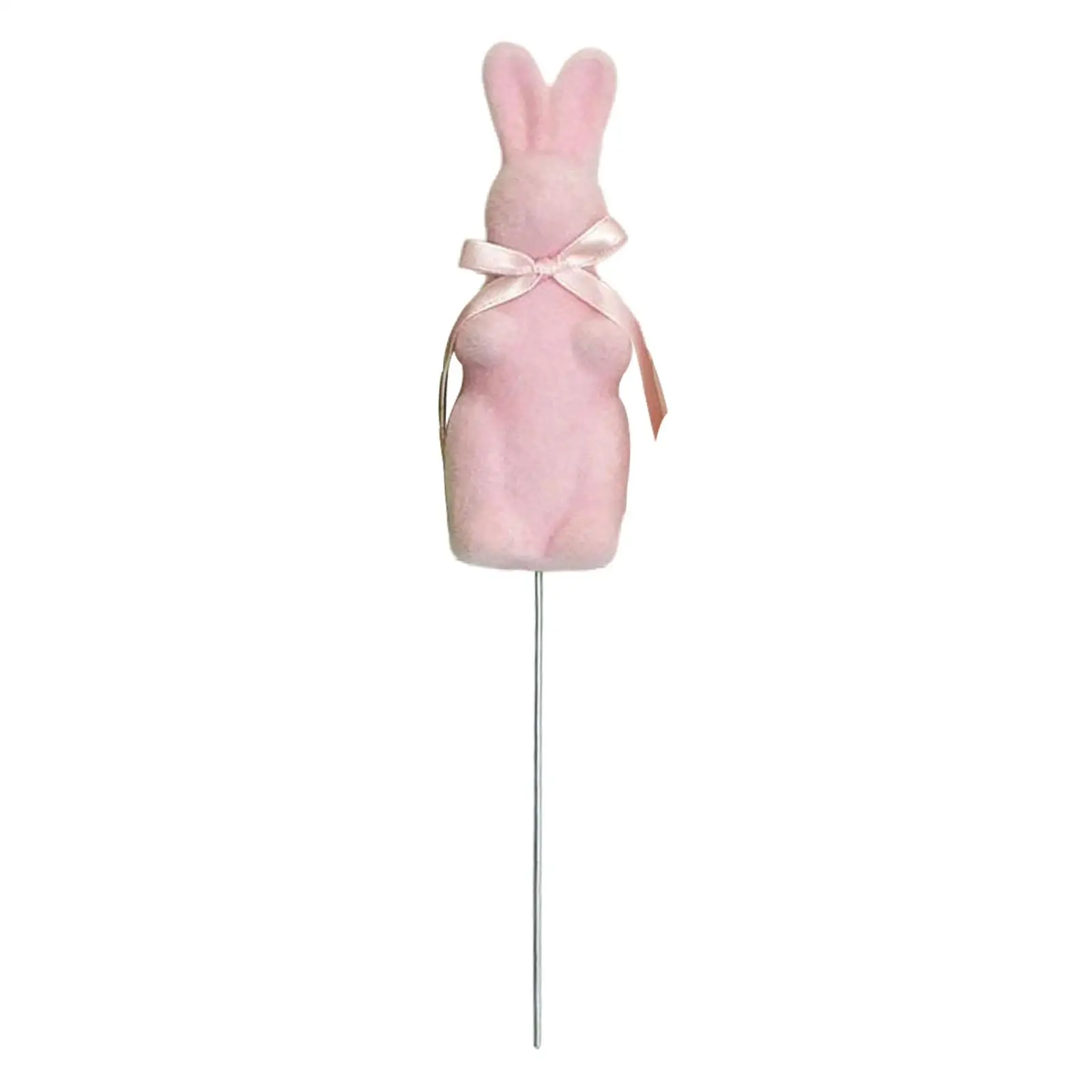 Easter Bunny Garden Stake with Bow Tie Cute Table Centerpiece Easter Decoration for Backyard Patio Balcony Lawn Decor
