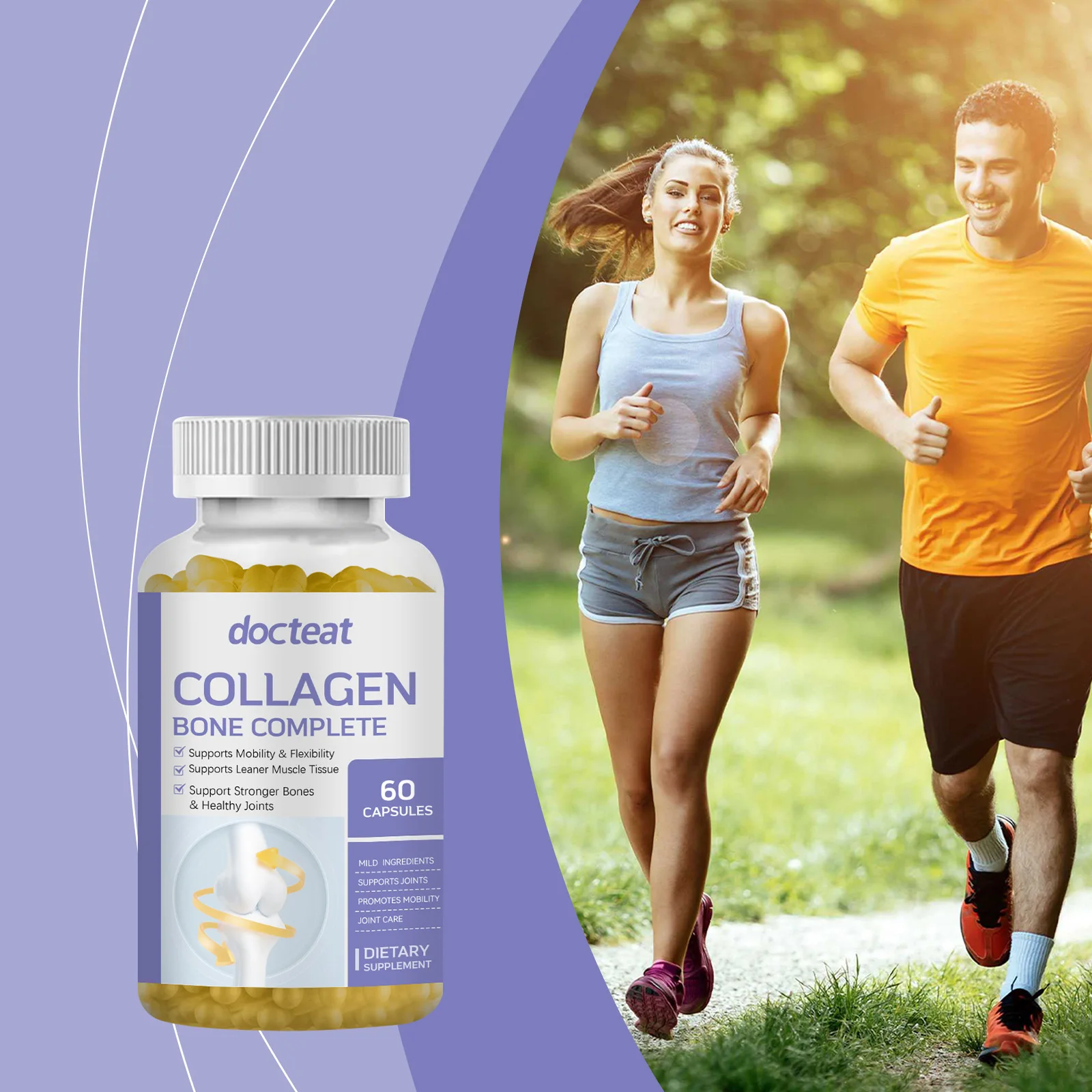 Collagen Capsules Rich in Vitamins and Minerals to Support Joint Vitality