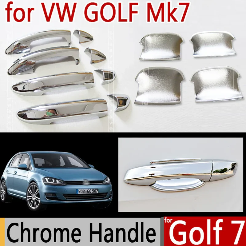 

For VW Golf 7 MK7 Chrome Door Handle Covers Chromium Styling Trim Set for 4 Door Volkswagen 2013-2017 Accessories Car Styling