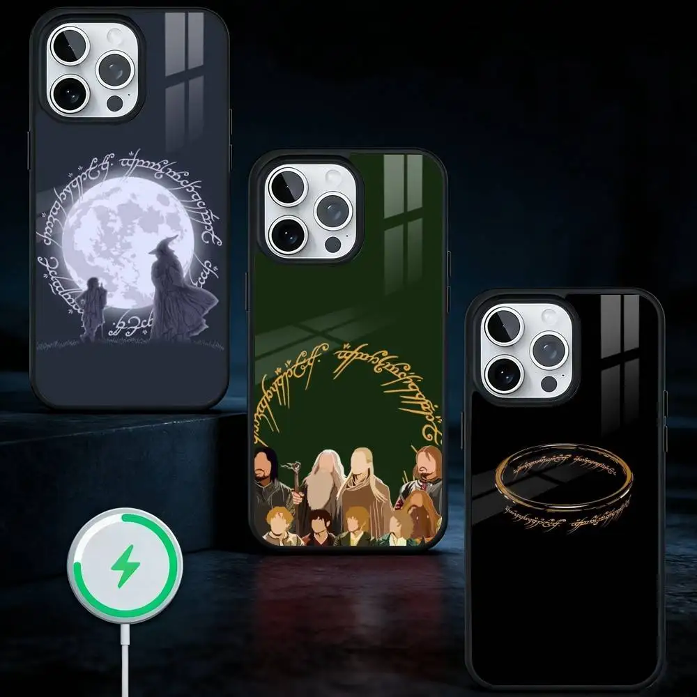 

L-Lord of the R-Rings Map Logo Phone Case For iPhone17,16,15,14,13 Plus,Pro Max Magnetic For Magsafe Wireless Charging
