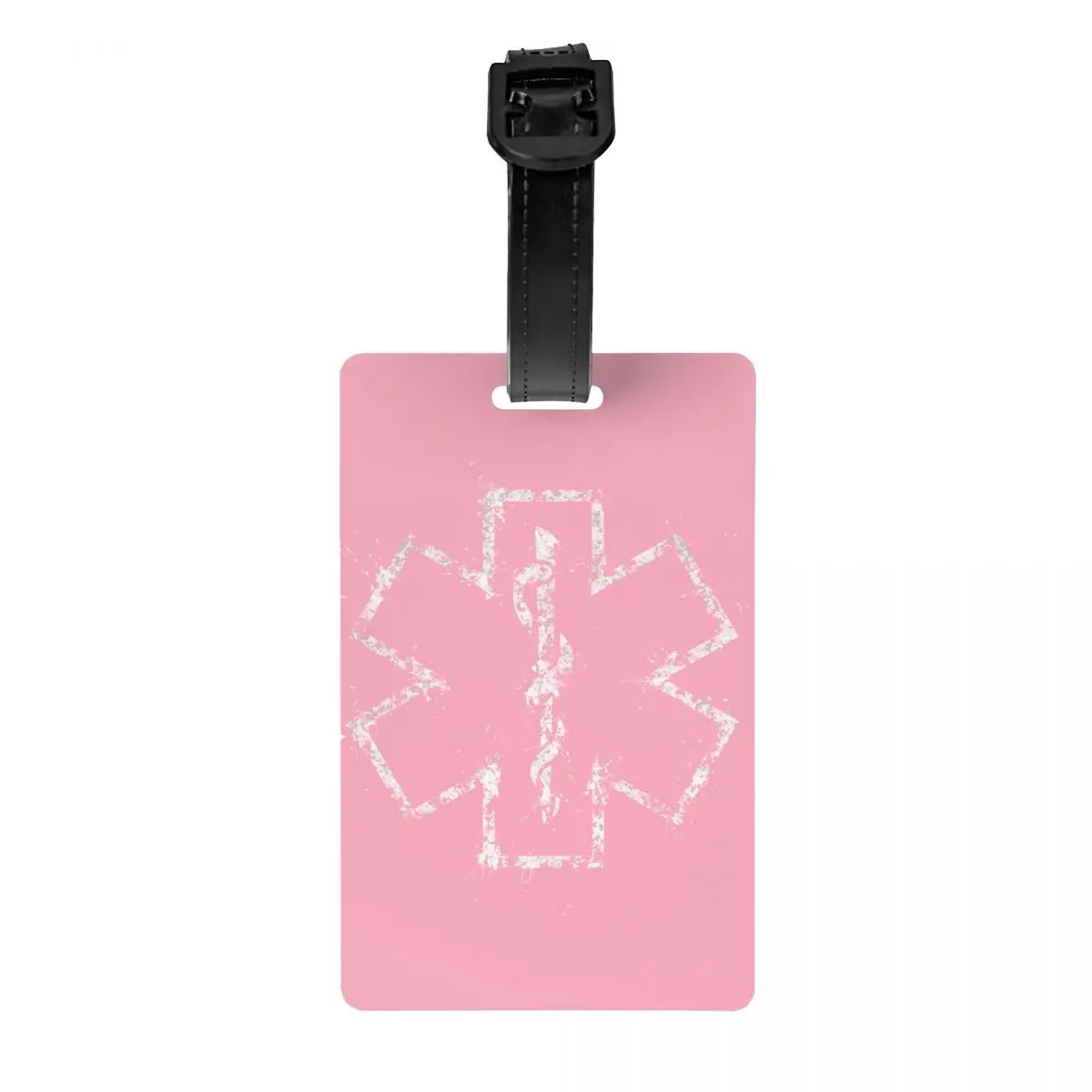 

Custom Emt Star Of Life Luggage Tag With Name Card Paramedic Medic Ambulance Privacy Cover ID Label for Travel Bag Suitcase