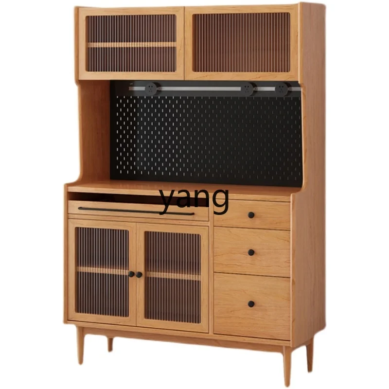 LH  Solid Wood Sideboard Simple Integrated Multi-Functional High Cabinet Wire-Wrap Board Household Storage Cabinet