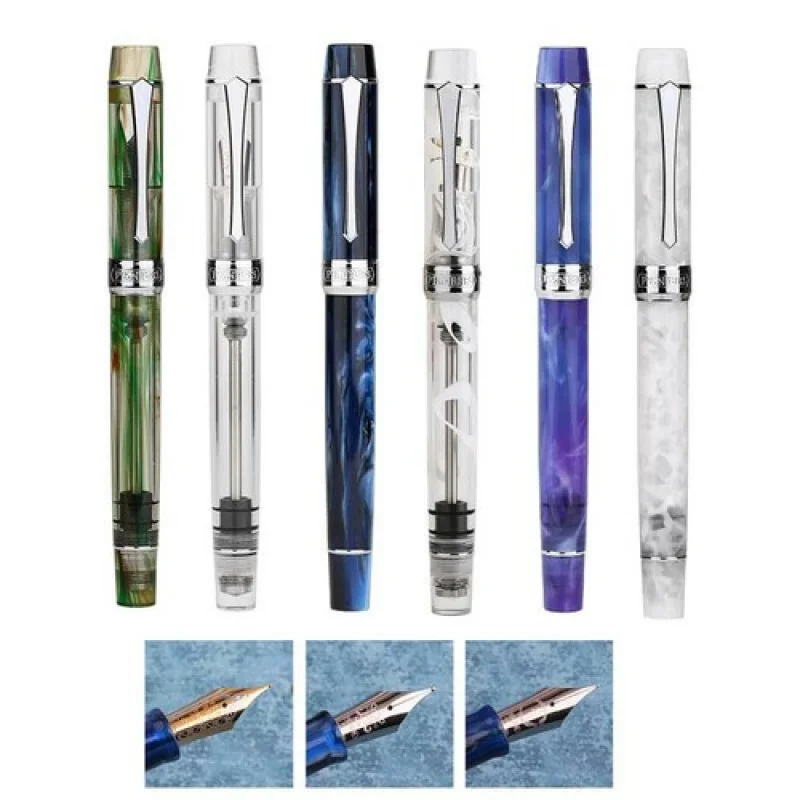 

A+ Penbbs 355, акриловая перьевая ручка с поршнем, средний/тонкий наконечник, M/F, подарок для офиса # c