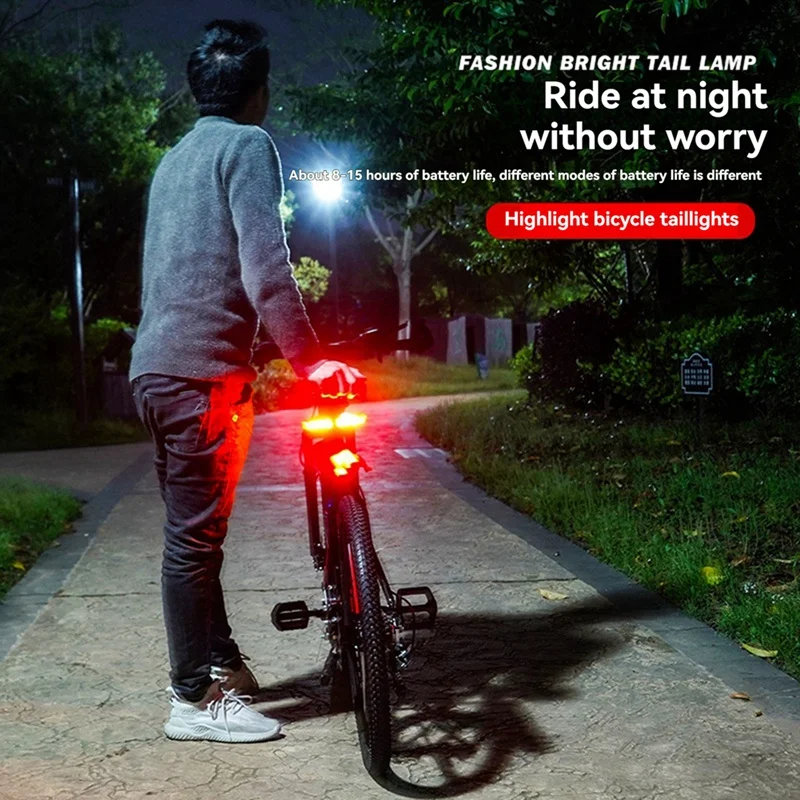6A-Intelligent Remote Control Bicycle Light Bicycle Warning Tail Light Mountain Bike Intelligent Remote Control Turn Signal