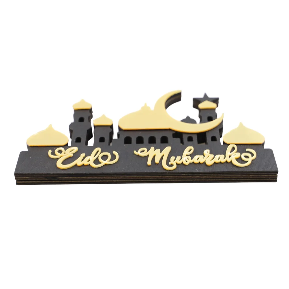 

Wooden Hollow Ornaments Decorations for Home Ramadan Party Eid Themed Craft with Materials Shop Window Office