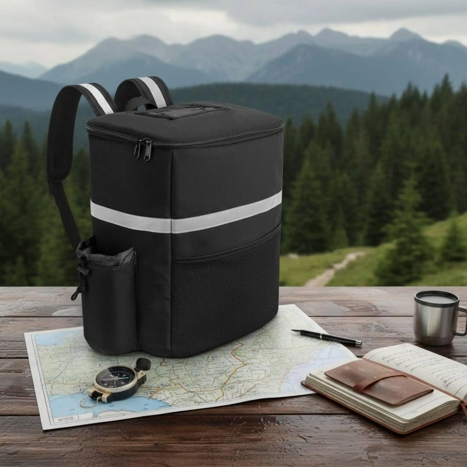 Insulated Delivery Backpack Heat Preservation Soft Insulated Backpack Cold Retention Portable Chilled Bag for Vendors, Campers,