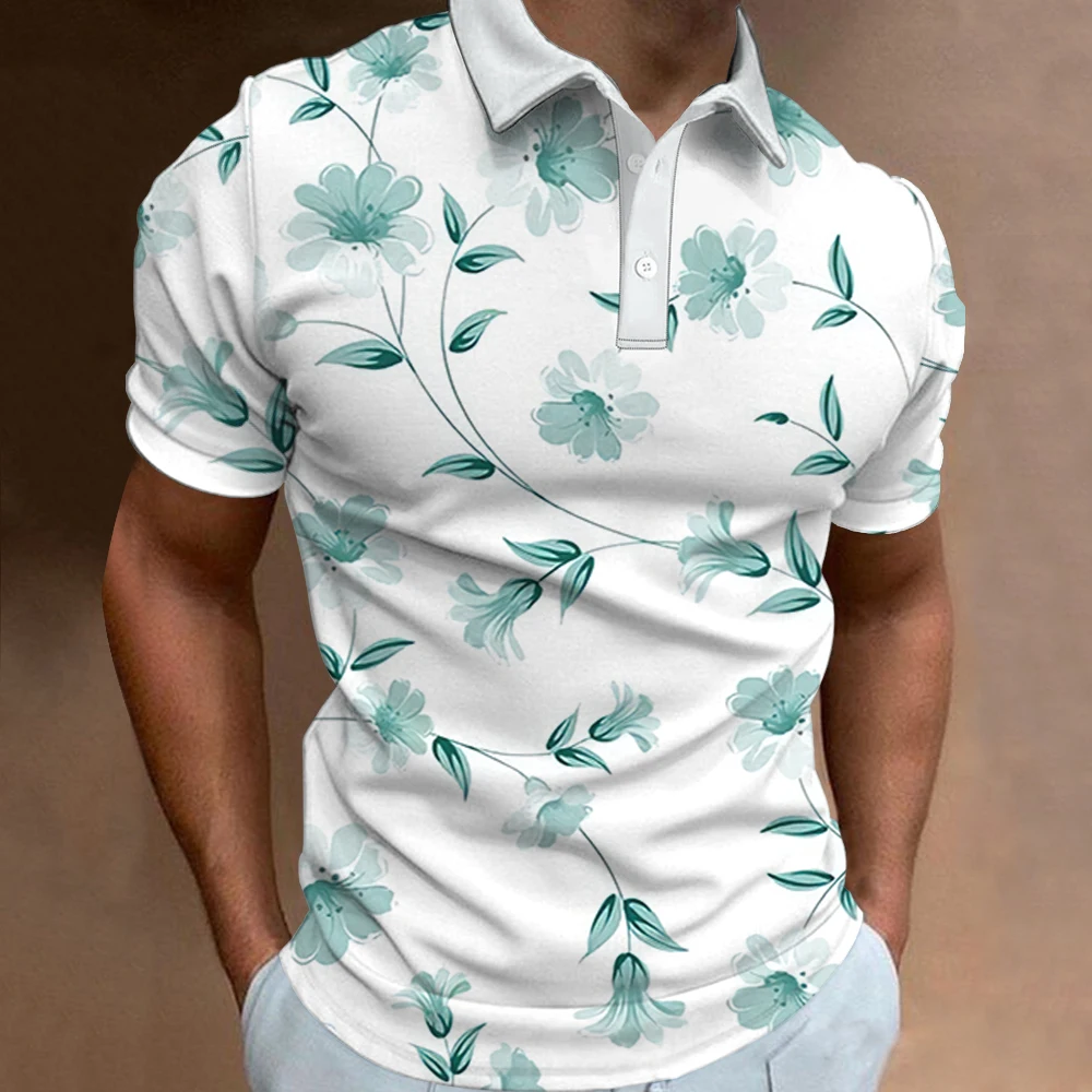 

Colorful 3D Printed Stripes Men's Polo Shirt For Men Clothing 2025 Short Sleeve Tees Summer Sport Lapel Tops Oversized T-Shirts