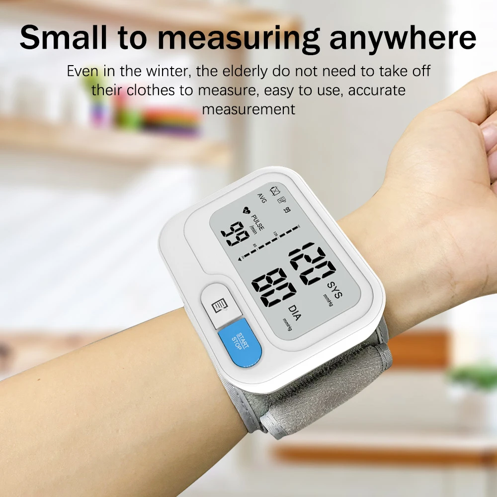 JianYouCare Portable Medical Digital Wrist Blood Pressure Monitor Heart Rate Pulse Meter accurate Sphygmomanometer BP Tonometer