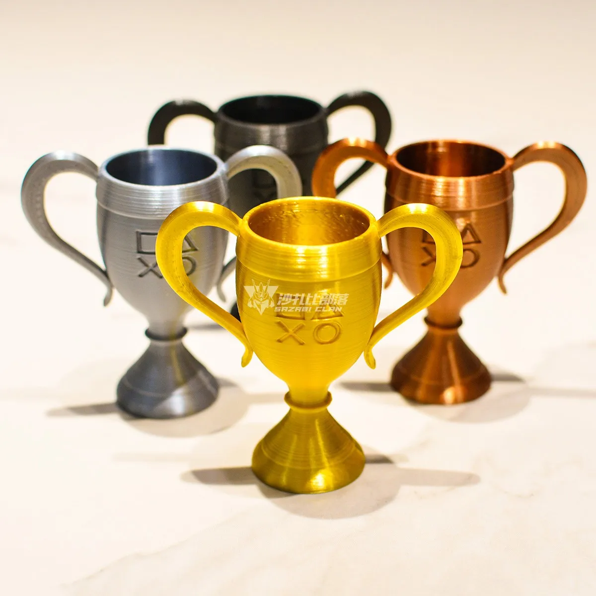 Personalizza il nuovo trofeo nascosto in bronzo argento dorato stampabile in 3d per gettoni ps4 ps5 PSN