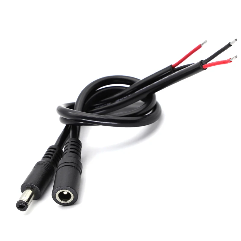 1/2/5Pcs 18AWG 5,5x2,1mm DC Männlich oder Weiblich Power Stecker Kabel Jack Adapter Stecker 12V 10A Netzteil Kabel DIY Für CCTV LED – Detail 3