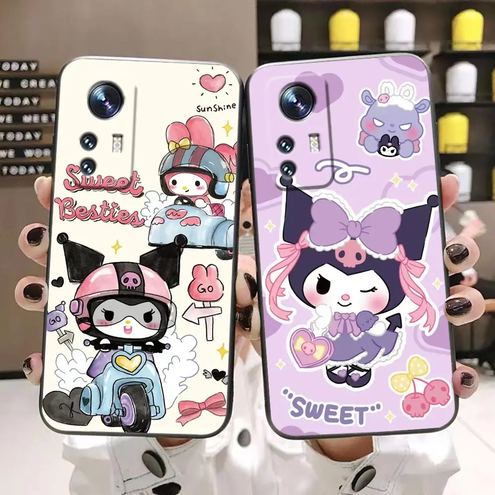 Phone Case For Xiaomi Mi 13 12 12X 12T 11 11T 10 9 8 Pro Lite Plus Case Funda Coque Shell Cover Cartoon H-Hello K-Kitty K-Kuromi