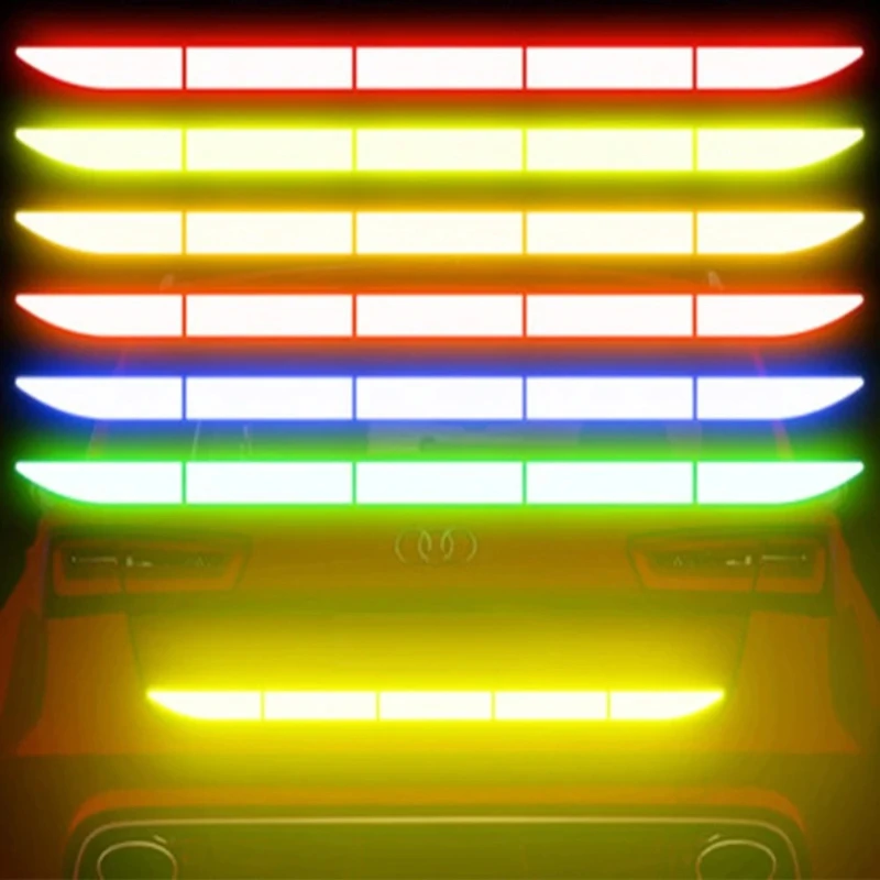 ملصق تحذير عاكس ليلي مضاد للتصادمات في الجزء الخلفي للسيارة، شريط زخرفي عاكس في صندوق السيارة #5