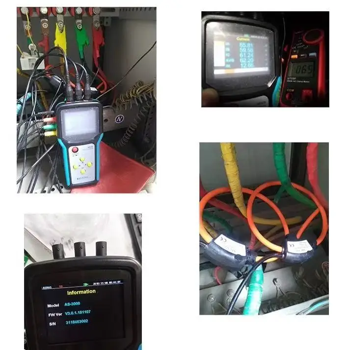 

ME435 Handheld 32GB Data logger Electrical Power meter ROGOWSKI COIL 3 phase Power analyzer