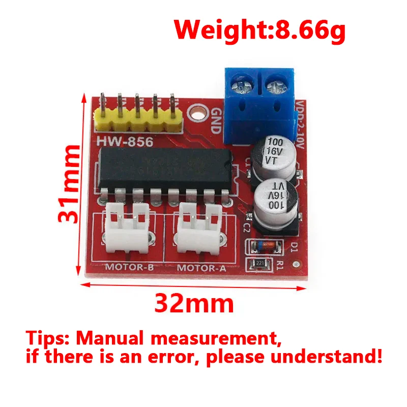 2.5A Dual bridge brushed DC motor Drive Controller Board Module for Arduino smart car robot Low power consumption MX1919