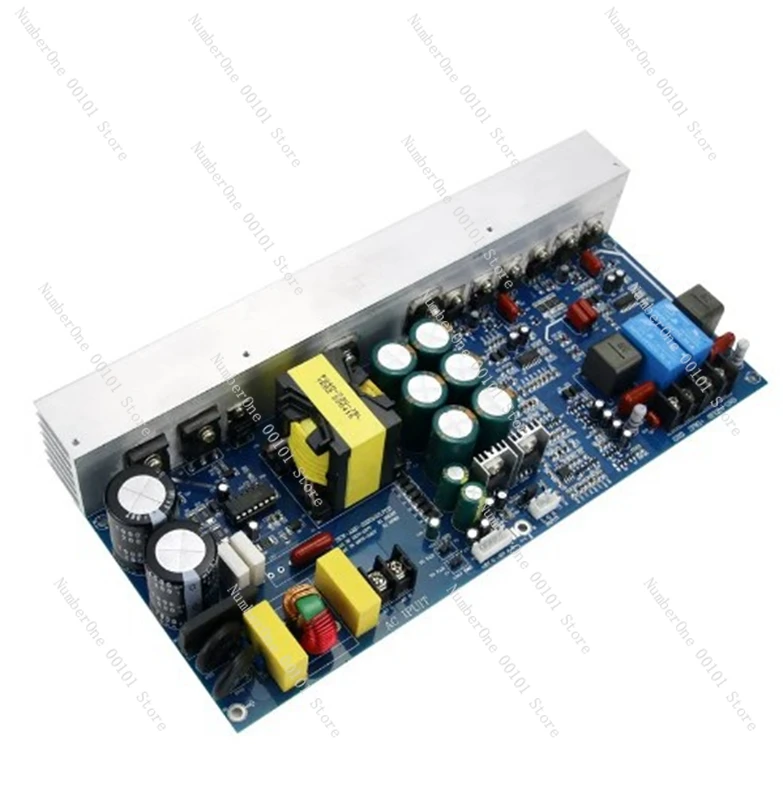 

Плата цифрового усилителя 1000 Вт, стерео 2-канальная плата усилителя мощности 500 Вт + 500 Вт с импульсным источником питания, электроника