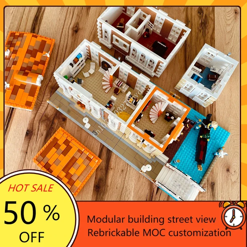 3462PCS Venetian Houses Modular MOC-910023 Creative street view Model Building Blocks Architecture  Assembly Model Toys Gift