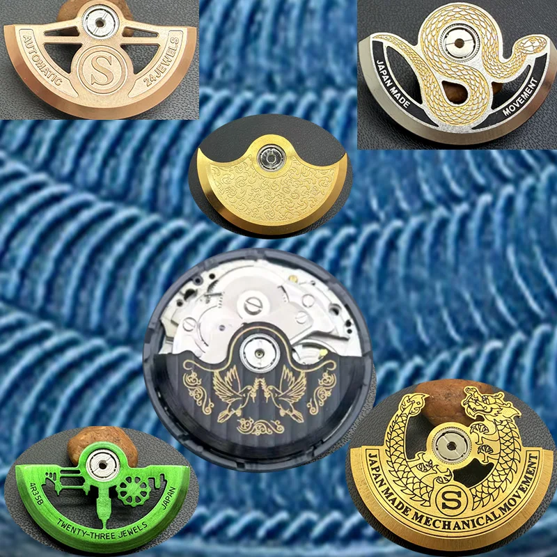 Customized Rotor NH35 Movement Roto Fit for NH38 NH39 4R35 7S26 NH36 Movement Pendulum Oscillating Weight Hammer Automatic Rotor