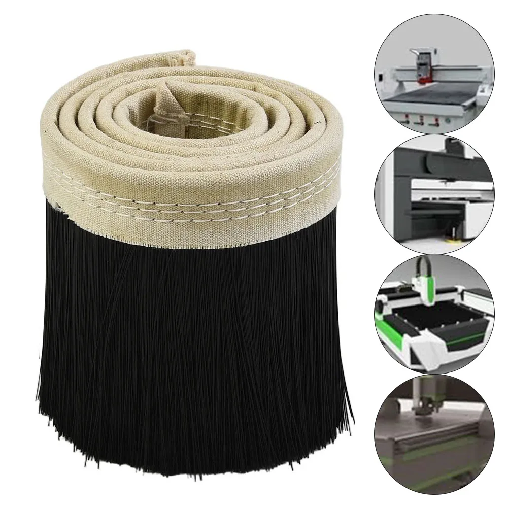 70mm/100mm Nylon Dust Cover Brush Vacuum Cleaner Accessory Spindle Engraving Machine Brush CNC Router Total Length 1M