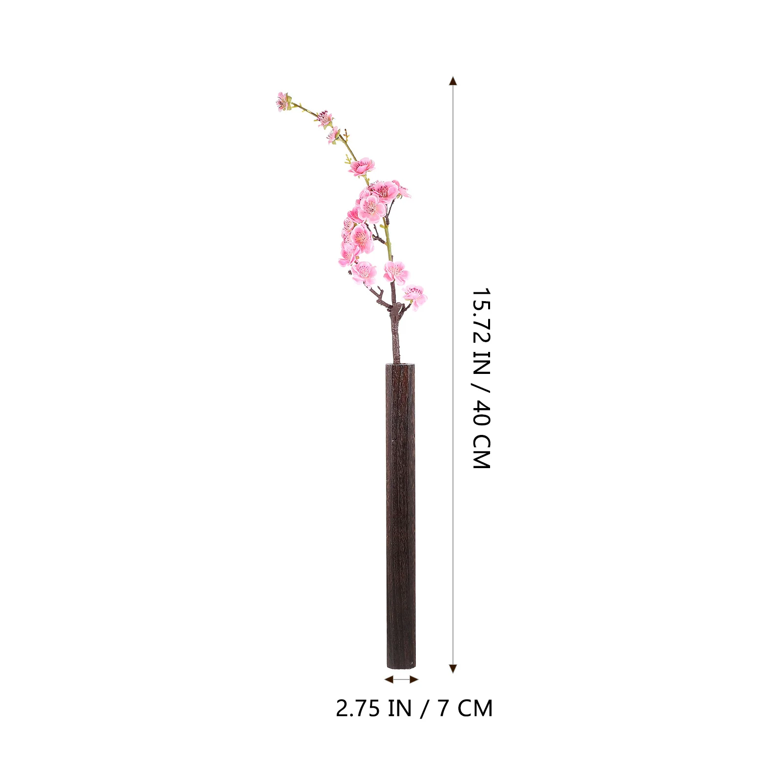 

1Pcs Wall Hanging Wood Vase Flower Display Rack Simple Wall Mounted Decorative Flower Tube Hydroponic Planter Home Decor
