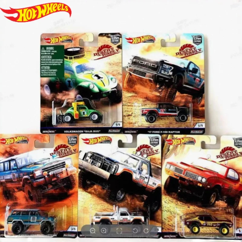 

Hot Wheels Premium 2019 Car Culture Desert Rally Hotwheels 1/64 Car Model Dodge Jeep Ford Volkswagen Oldsmobile Boys Kids Toys