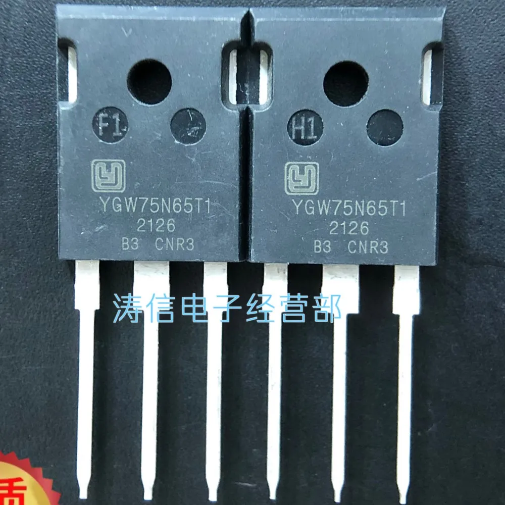 

10PCS/Lot YGW75N65T1 TO-247 75A 650V IGBTBest Quality Imported Original