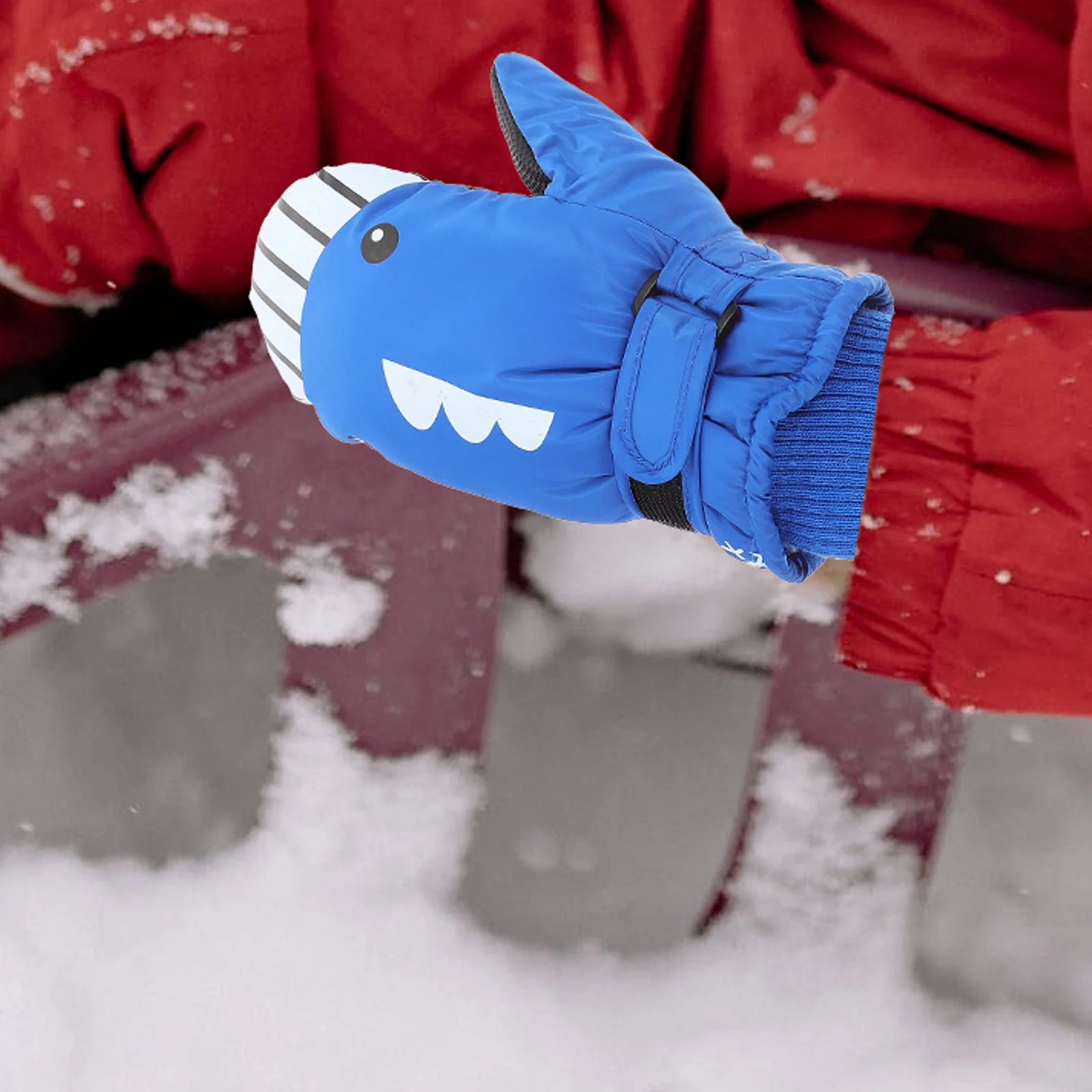 

2Pcs Ski Gloves Waterproof Windproof Thickened Warm Mittens Outdoor Winter Sports Gloves Ski Mittens
