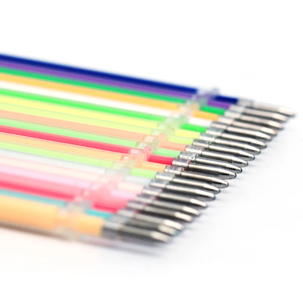 

60 Random Colors 0.7mm Gel Ink Pen Refills Neon Glitter Metallic Pastel for Coloring Books Crafting Doodling Scrapbooking