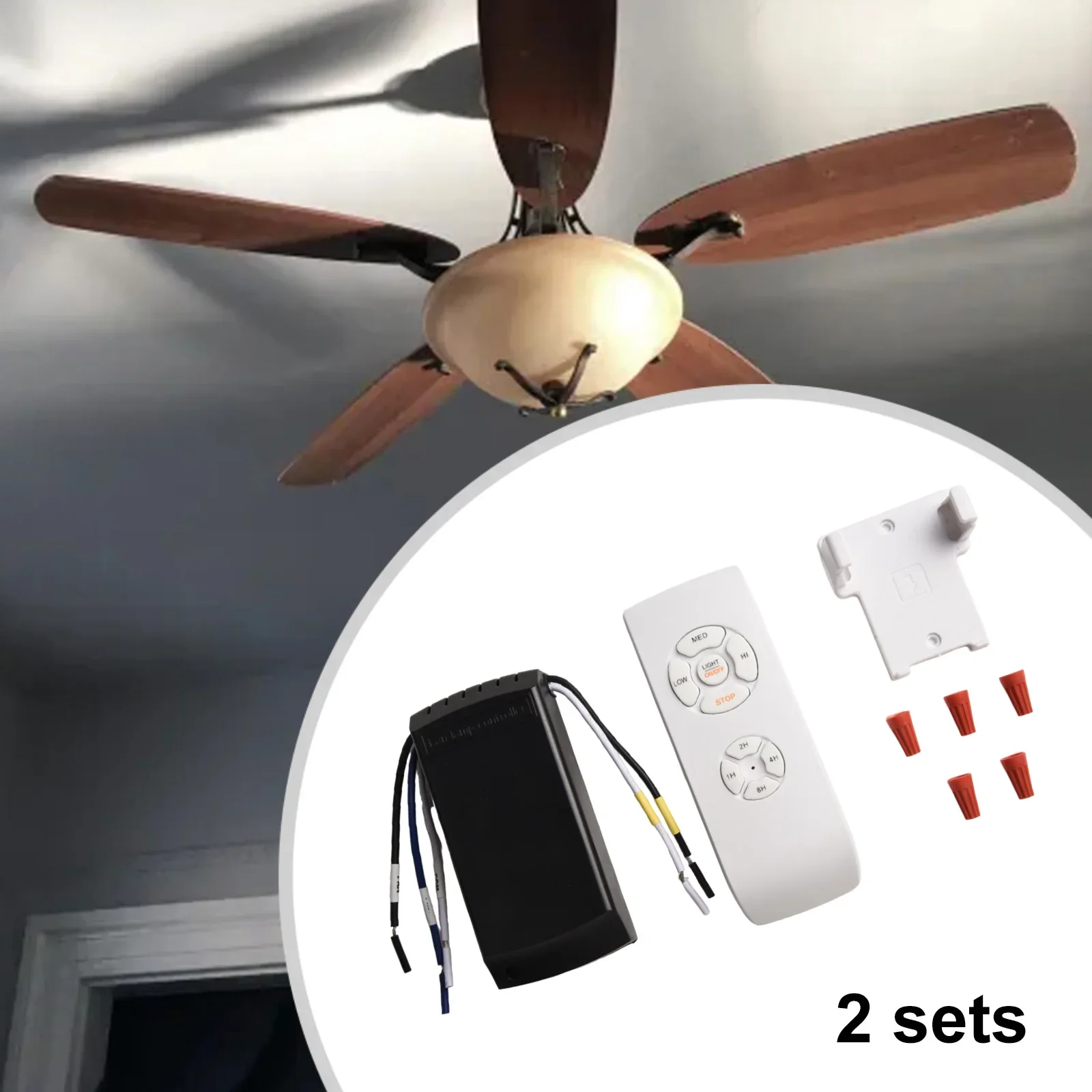 Modern Ceiling Fan Light Remote Control Kit Easy Installation Sensitive Keys Sleek Design Multiple Timing Options