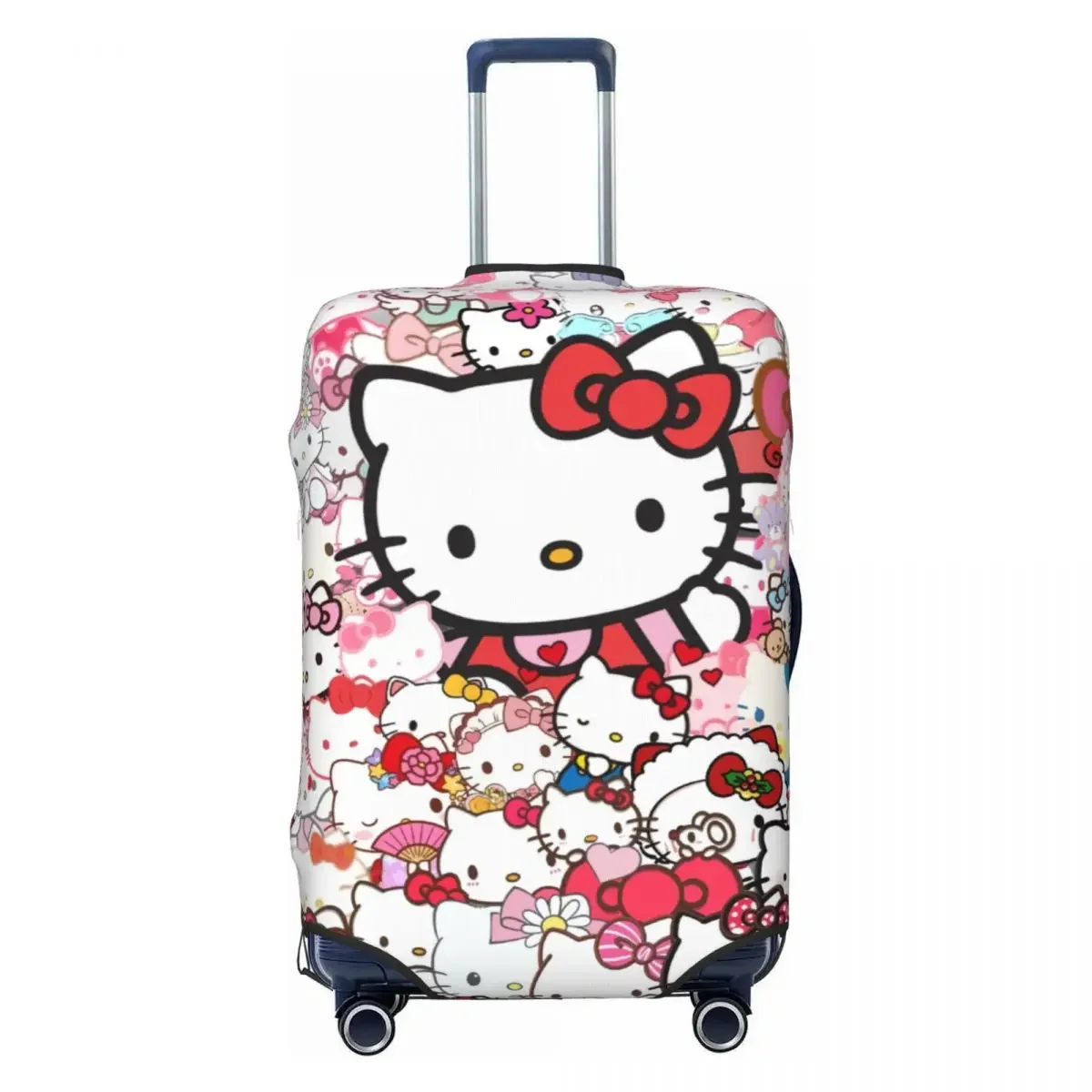 

Custom Hello Kitty Sanrio Travel Luggage Cover Washable Suitcase Cover Protector Fit 18-32 Inch