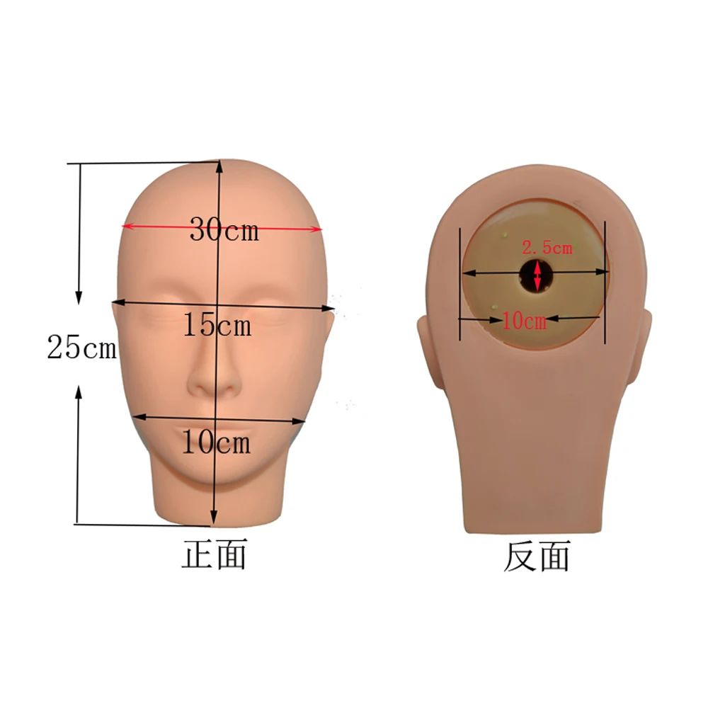 

Makeup Training Mannequin Head Fake Rubber Eye Facial Eyelash Extension Practice Model for Makeup Artists