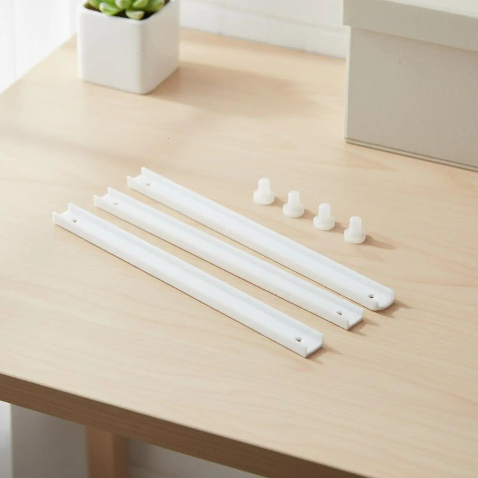 Drawer Slide Rail Smooth Sliding Track Set Sturdy Substitute to Metal Runners Easy Install for Cabinets Desks Campers