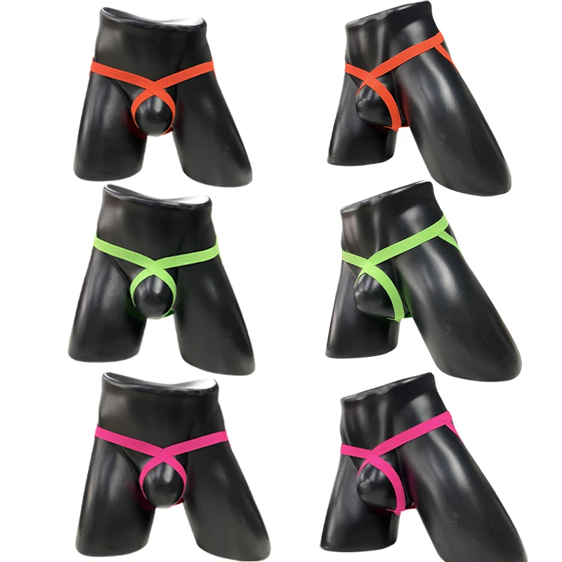 New Sexy Thong Men Jockstrap Low Waist Gay Underwear Jock Strap Nylon Sexy Mens Bikini Hollow Panties Breathable G-Strings Cueca