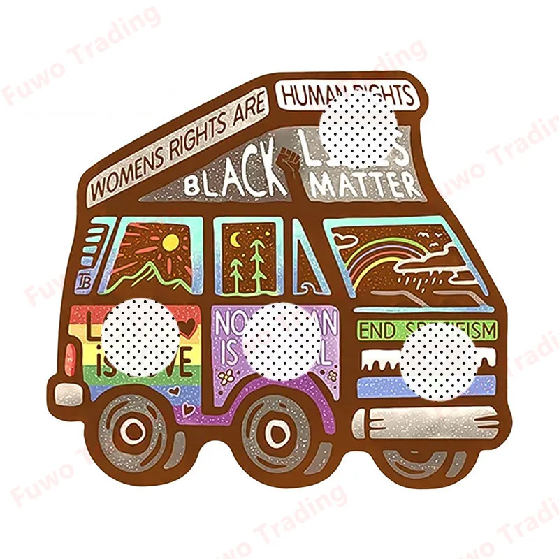 Fashionable Vanlife Car Stickers Sunscreen Occlusion Scratch Decals Vinyl Laptop Caravan Decor Car Styling