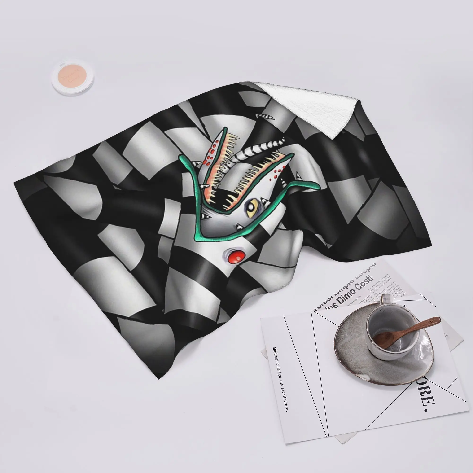 Custom Self-Consuming Sandworm Soft Face Towel Quick Dry Pool Bath Cotton Towels Absorbent